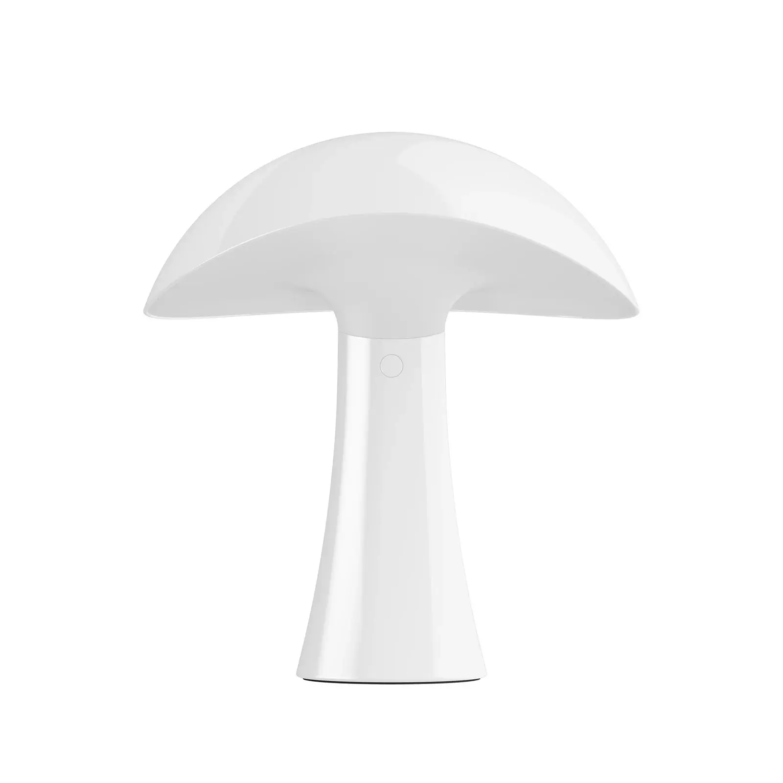 Louis Poulsen Rumee 220 i hvitt, trådløs bordlampe med IP44-klassifisering