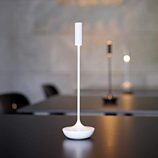 Slank hvit Nucandle oppladbar LED-bordlampe
